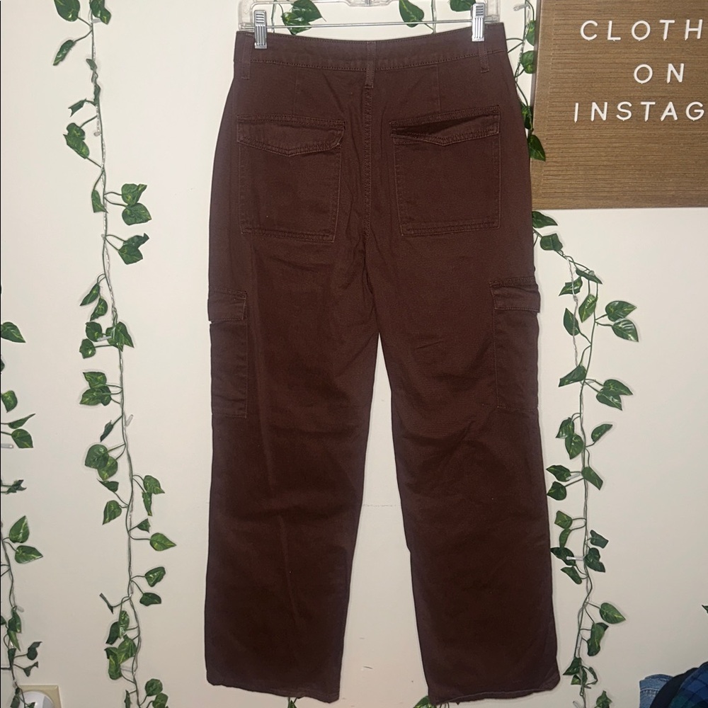 Primark Denim Co Brown Cargo Style Straight Leg Pants - Picture 7 of 8